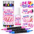 thumbnail image 4 of 12Pcs 24 Colors Dual-Tip Nail Art Pens Set, Precision Nail Painting Pens for Home & Salon Manicure, Quick-Drying & Travel-Friendly DIY Tool, Gift for Women, 15ml Each, 4 of 7