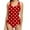 Red, variant on Uaswgudfs Women's Classic One-Piece Swimsuit with Polka Dot Print, Simple Straps, and Round Neckline, Tailored in Smooth, Stretch-Fit Fabric