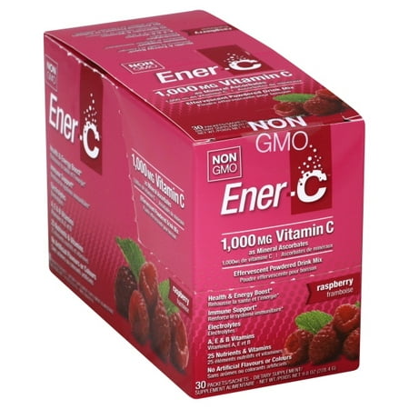 Ener-C Vitamin C Powder Mix, Rasberry, 30 Ct