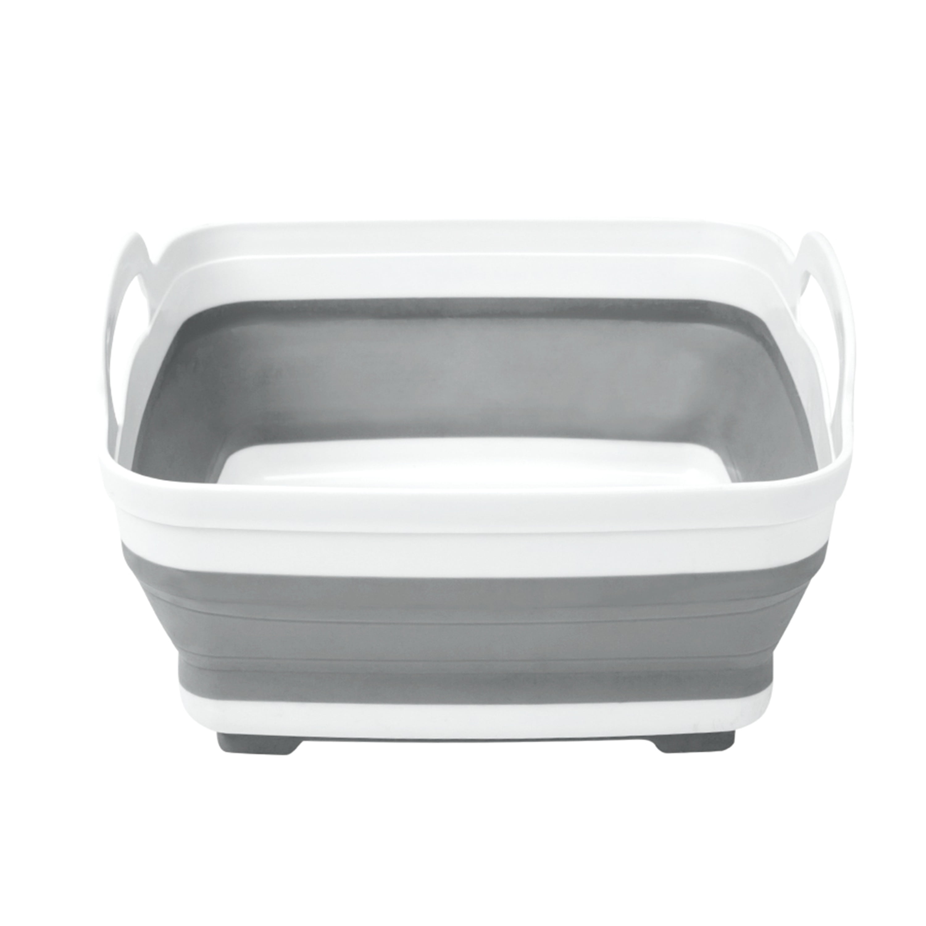 Kitchen Details Self Draining Collapsible Wash Basin in Gray Polypropylene