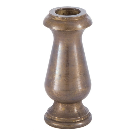 B&P Lamp® 2 Inch Turned Brass Spindle, Slips 1/8IP, Antique Brass Finish