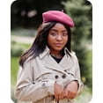 thumbnail image 3 of Parquet Solid Color French Beret Hat. Classic French, Casual and Chic Lightweight Cap for Women, 3 of 7