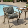 thumbnail image 3 of ARDEN Outdoor Dining Chair Cushion Set 21 x 21, Black Aurora Damask, 3 of 13