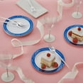 thumbnail image 3 of Elegant Disposable Plates For Party - (10 Piece) Heavy Duty Disposable Dessert Set 7.5”, Fine Dining Plastic Dishes For Elegant China Look, Great Upscale Parties, Wedding, Events & Servings, Blue, 3 of 5