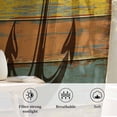 thumbnail image 6 of Nautical Anchor Semi Sheer Curtains Drapes for Living Room, Bedroom, French Doors Window 108 Inches Long, Farmhouse Vintage Old Wooden Grain Rod Pocket Chiffon Curtain Drapery Voile Draperies Panel, 6 of 8