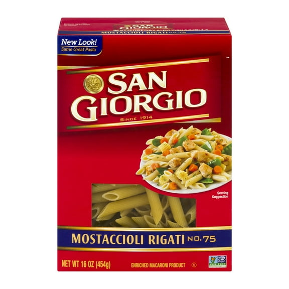 San Giorgio Mostaccioli Rigati Pasta, 16-Ounce Box
