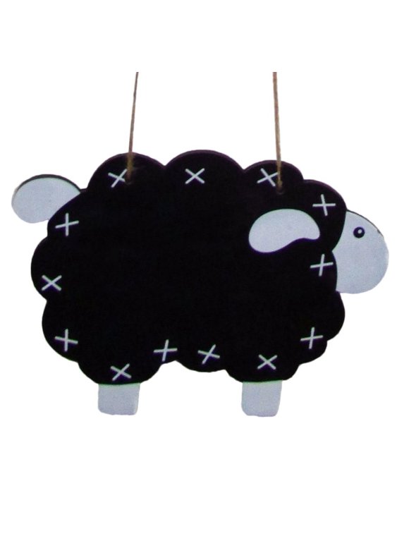 Black & White Sheep Chalkboard Blackboard Message Hanging Sign Pack Of 12. Great Quality, By Mega Stationers