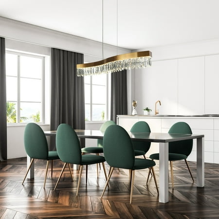 

Modern LED 1-Light Crystal Chandelier Island Lights for Kitchen Island - Gold