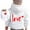 B White, variant on Kids Hoodie Valentine's Day Long Sleeve Hooded Pullover Heart Print Lightweight Black 3 Years-4 Years