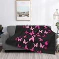 thumbnail image 2 of Fotbe Breast Cancer Manta de Franela con Estampado, Manta Ultrasuave para Cama, Sofá, Auto, Hipoalergénica y Antibolitas-80"x60", 2 of 6