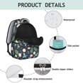 thumbnail image 4 of Pioneer Flower Floral Print Pattern Backpack for School, Cute School Bag with Adjustable Shoulder Straps and Padded Back, 15.3"x11"x7.1", 4 of 5