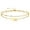 03.Gold Color, variant on Women's Double Layer Ankle Bracelet with Beads & Initial Charms A-Z Letter Adjustable Stainless Steel Anklet Foot Jewelry Gifts, 8.5"