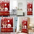 thumbnail image 2 of Red Merry Christmas Shower Curtain Set with Hooks, Peeking Santa Claus Deer Xmas Balls Waterproof Fabric Bathroom Curtains Decor Home Accessories,Stall 36 X 72 Inch, 2 of 9