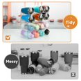 thumbnail image 4 of Organizador de botellas de agua Spospo, apilable, 4 niveles, transparente, 4 of 6