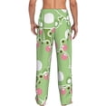 thumbnail image 3 of Picia Cute Frog2 Mens Soft Woven Cotton Elastic Waistband Sleep Pajama Pant Lounge Sleep Pant With Pockets And Drawstring-Medium, 3 of 9