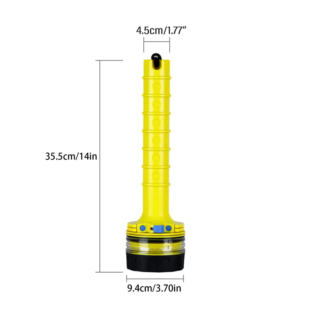 Necvior Diving Flashlight Torch Underwaters IPX8 Watertight LED Flashlight Diving Light