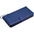 thumbnail image 3 of HAHDAXIA Compatible for Case LG V20 Mini, PU Leather Folio Card Holder Storage Wallet Case,Magnetic Closure Shockproof Kickstand for Women Men Blue & 2X Screen Protector, 3 of 7