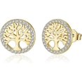 thumbnail image 1 of Tree of Life Earrings Women Ladies Girls with Cubic Zirconia, Hypoallergenic Earrings for Mother's Day Birthday, 1 of 5