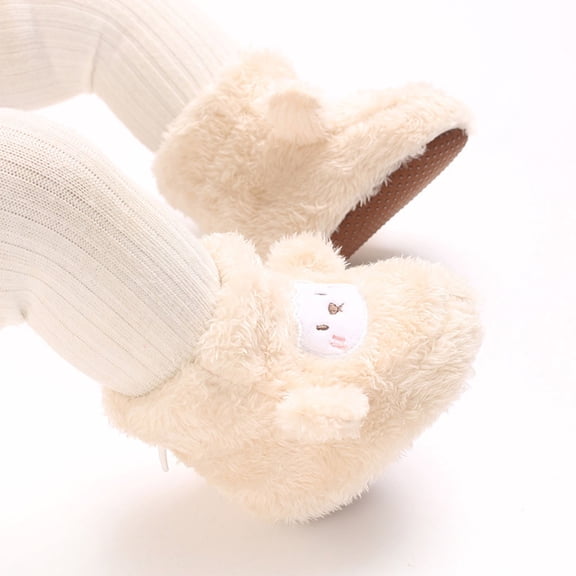 LIUYUNNN Winter Baby Boots Soft Warm First Cozy Animal Design Sole For Boys Girls Toddler Footwear Indoor Outdoor Use Baby Boy Boots 12-18 Months, Size 0-6 Months