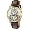 Stuhrling Original Men's 693.03 Legacy Swiss Quartz with Mechanical Balance Wheels Brown Genuine Leather Strap Watch