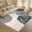 Gray, variant on Wondo 4x6 Washable Floral Rug, Flower Pattern Boho Rugs for Bedroom, Low Pile & Non Slip Cottage Style Floor Decorated Carpet for Living Room, Kids Room, Office, Dining Room, Black