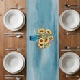 thumbnail image 4 of Table Runner 120 Inches Long for Kitchen Dining, Yellow Sunflowers Dresser Scarf Farmhouse, Dining Table Decorations for Wedding/Parties, Spring Botanical Floral Vases Painting 13 x 120 In, 4 of 8