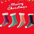 thumbnail image 5 of Hygosport Socks, Ultra-Thick Winter Warm Slipper Socks for Women, Cute Christmas Soft Knit Non-Slip Home Socks, 5 of 6