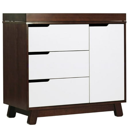 Babyletto Hudson 3 Drawer Dresser with Removable Changing Tray in Espresso-White