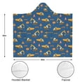 thumbnail image 3 of Wearable Blanket,Cartoon Construction Vehicles Barriers Hooded Wearable Sherpa Blanket for Adults & Teens,Winter Poncho Shawl Wrap Cape Thick Warm,50"x60", 3 of 5