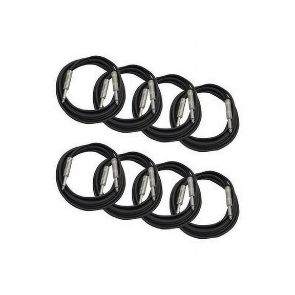 Seismic Audio SASTSX-10 - Audio cable - mono jack male to mono jack male - 3 m - shielded - black (pack of 8)