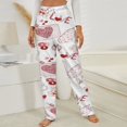thumbnail image 3 of Valentine'S Day Heart Winter Female Pants Flannel High Waist Women Pants Lady Warm Straight Leg Plush Trousers, 3 of 7