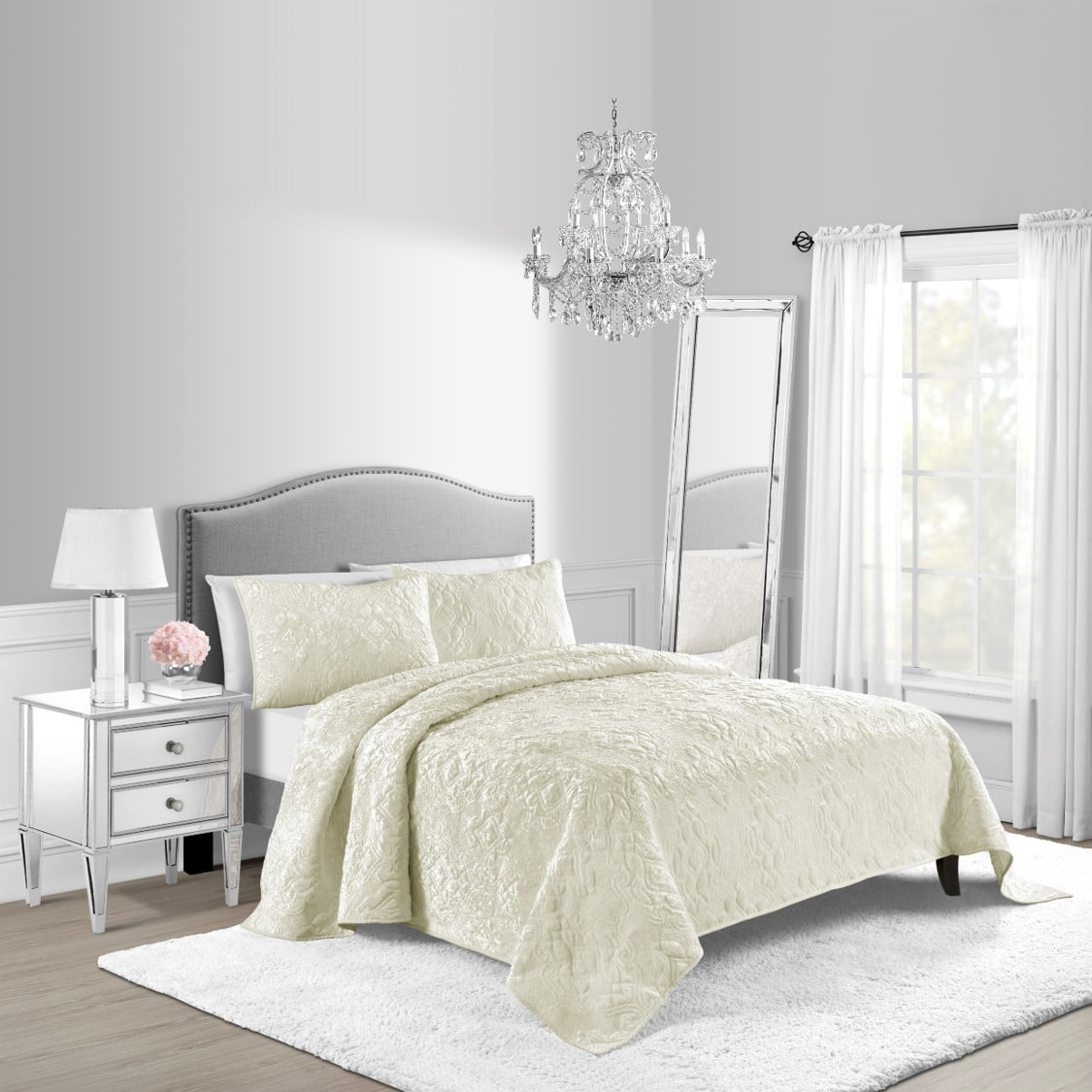 vue signature plush decor charlotte faux fur coverlet collection