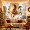 thumbnail image 3 of Desert Horses Galloping Through Southwestern Landscape, Dreamy Boho Style for Animal Lovers, Southwestern Home Decor, Housewarming Gift Tapestry Wall Hanging for Living Room, Bedroom and Dorm, 3 of 7