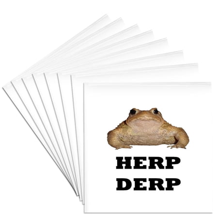 3drose, Herp Derp Cute Toad Vector, Set of 8 Ceramic Tile Coasters