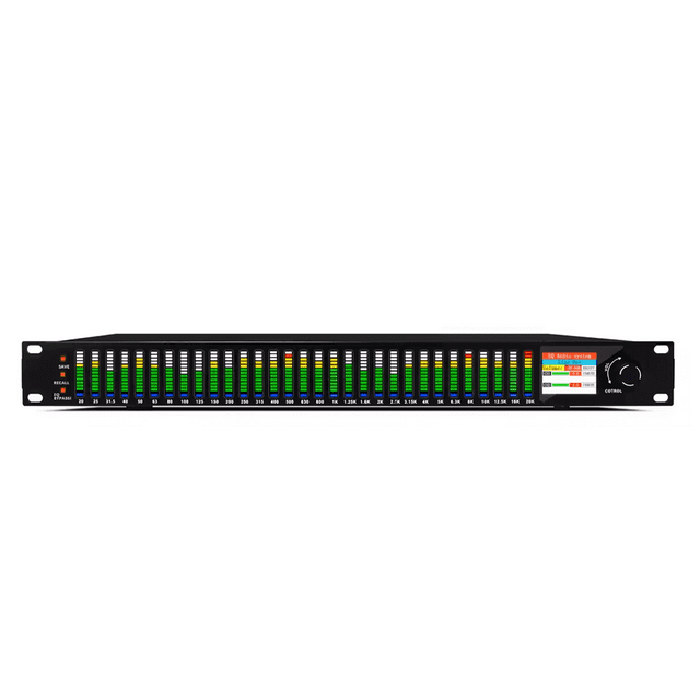Ecualizador Led Digital Pro De 31 Bandas Controlado Por Pc Negro