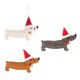 thumbnail image 3 of 3x Colgantes De Navidad Adorno Perro Salchicha Marrón Y Blanco Y Gris Yuyangstore Colgante, 3 of 7