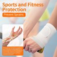 thumbnail image 6 of Wrist Brace for Sprained Wrist, Wrist Wrap Support, Carpal Tunnel Wrist Brace, Compression Wrist Brace, Breathable Wrist Brace for Pain Relief Arthritis Tndonitis,Night Support,2 Pcs Beige-Orange, 6 of 7