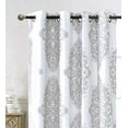 thumbnail image 2 of DriftAway Asher Medallion European Floral Blackout Lined Window Curtain, 2 Panels, 52" x 84", Gray, 2 of 7