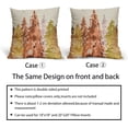 thumbnail image 5 of Winter Christmas Tree Pillow Covers 18x18 Set of 2 Blue Green Nature Forest Rustic Watercolor Style Print Decorative Throw Pillows Outdoor Square Linen Cushion Case Decor for Home Sofa Couch Bed, 5 of 5