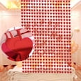 thumbnail image 3 of Farfi 2Pcs Heart Shape Tinsel Curtains Streamers Photo Props Tinsel Backdrop Romantic Valentine's Day Engagement Wedding Party Decoration (Golden), 3 of 13