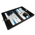 thumbnail image 4 of Silverman & Co. 13-inch Premium Backgammon Set - Travel Size - Black/Astral Blue, 4 of 11