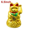 thumbnail image 1 of Chinese Lucky Waving Cat Beckoning Maneki Neko Gold Fortune Feng Shui 6.5\" inch, 1 of 5