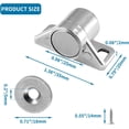 thumbnail image 2 of 4 Pack Magnetic Cabinet Door Catch with Magnets, Brushed Nickel Magnet Door Latch Cabinet Door Closers, Cabinet Magnetic Catch for Kitchen Closet Barn Door Closing, 2 of 5