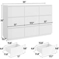 thumbnail image 3 of White Dresser, Wanan 9 Drawer Dresser with LED Lights & Charging Station, 47.2 Inch Modern Tall Chest of Drawers for Bedroom, Glossy Finish, 3 of 7