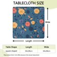 thumbnail image 2 of Pioneer Flower Floral Print Pattern Square Fitted Tablecloth with Elastic Edge,Square Table Cover,Washable Elastic Table Cover for Home Kitchen Party Decor 34"x34", 2 of 6
