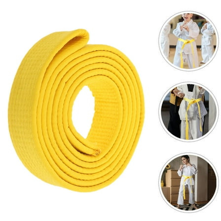 LOLIPPYY Durable Yellow Taekwondo Belt Comfortable Cotton Waistband for Martial Arts Practice