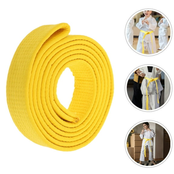 LOLIPPYY Durable Yellow Taekwondo Belt Comfortable Cotton Waistband for Martial Arts Practice