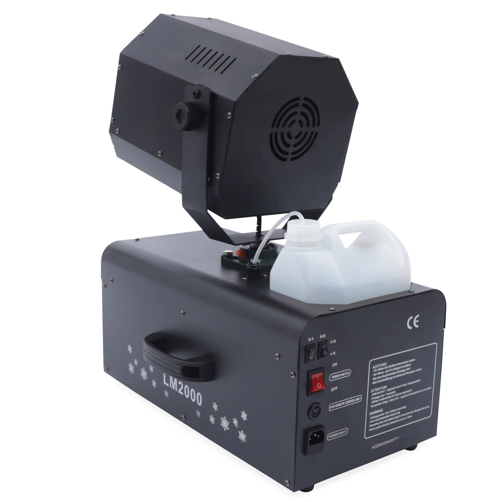 2000W 90° Rotatable Snow Flake Maker Remote Control Snowflake Effect Machine Stage for Parties Stage Decorations