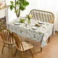 thumbnail image 2 of Spring Tablecloth 70×70 Inch Round, Watercolor Wildflowers Floral Herbs Washable Table Cover for Party Picnic Dinner Decor, 2 of 6