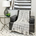 thumbnail image 4 of Parkland Collection Mio Gray Transitional Stripe Woven Throw Blanket, Decorative Couch Throw, 50 x 60 in, 4 of 4
